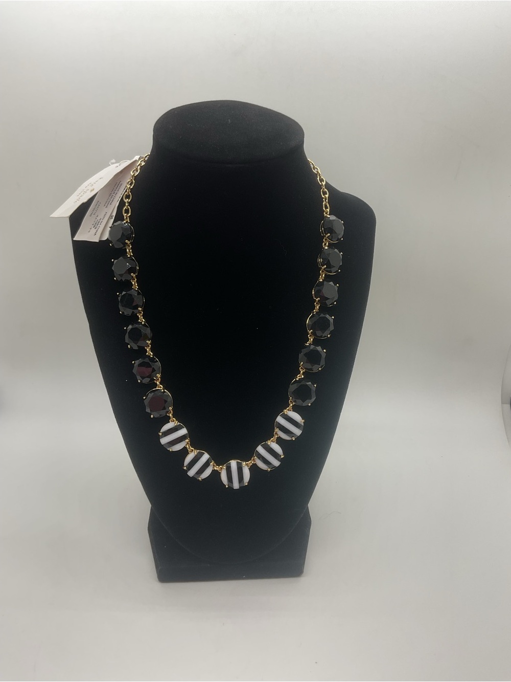 kate spade The Right Stripe Black and White Necklace